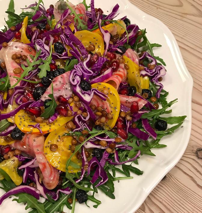 linsesalat med beder